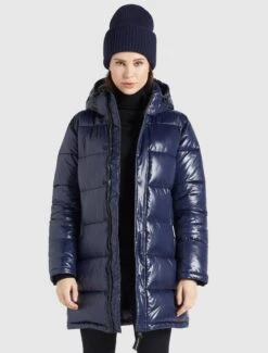 Khujo Wencke ShinyCappotto InvernaleDunkelblau Glänzend Donna Cappotti KH121U0YZ-K11 -Khujo Negozio di alimentari 1108639f379049e894a1dcf56b2a944e