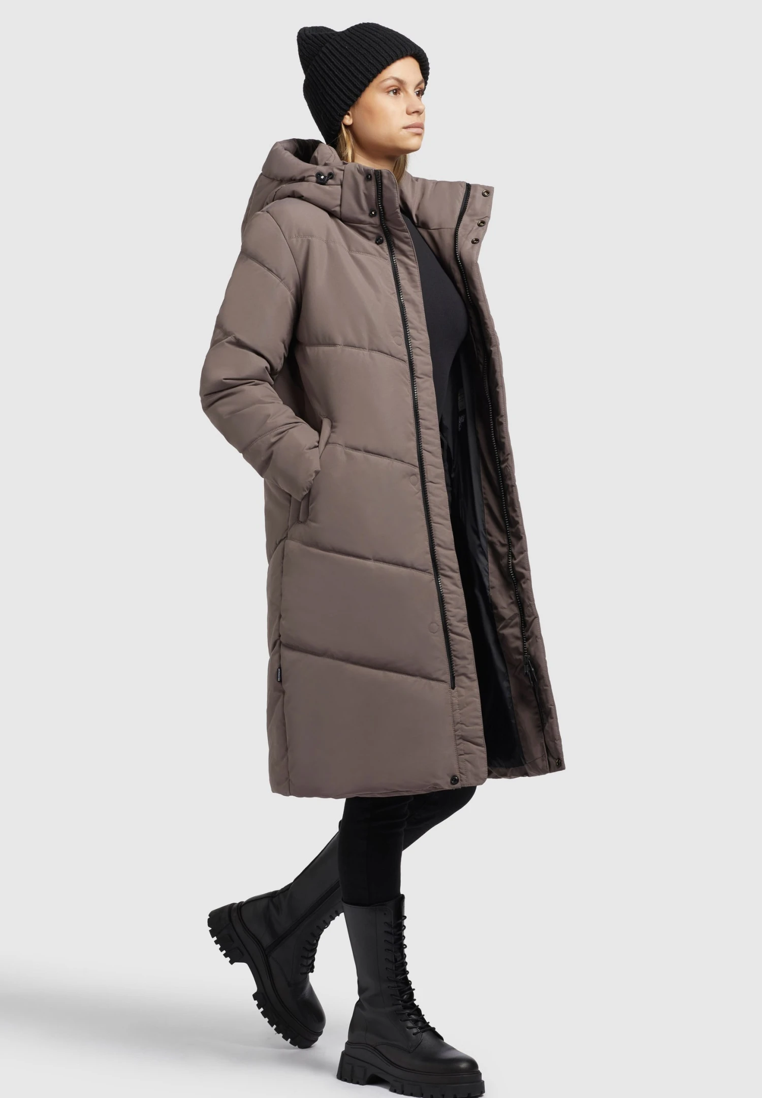 Khujo TorinoCappotto InvernaleTaupe Donna Cappotti KH121U19N-C11 2 Khujo TorinoCappotto InvernaleTaupe Donna Cappotti KH121U19N-C11 - immagine 2