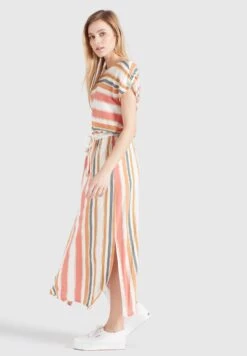 Khujo DoreenVestito LungoMehrfarbig Gestreift Donna Vestiti KH121C0DM-A12 -Khujo Negozio di alimentari 4a38399ab6574e69b0562b55c153b748