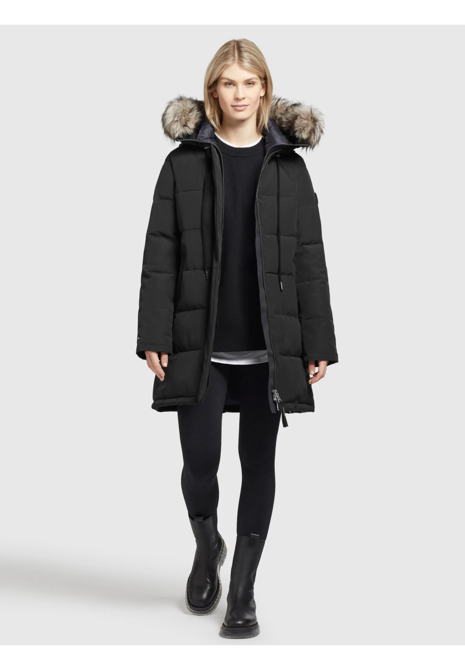 Khujo ClorenCappotto InvernaleSchwarz Donna Cappotti KH121U158-Q11 2 Khujo ClorenCappotto InvernaleSchwarz Donna Cappotti KH121U158-Q11 - immagine 2