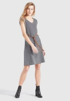 Khujo LeifaVestito EstivoDunkelblau-Weiß Gestreift Donna Vestiti KH121C0D1-K11 -Khujo Negozio di alimentari 8d57322fc91245dca265a36fc523bc65