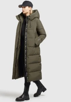 Khujo Soulani2Cappotto InvernaleKhaki Grün Donna Cappotti KH121U14C-N11 -Khujo Negozio di alimentari a3e1284aa1264633914325c71396b7b6