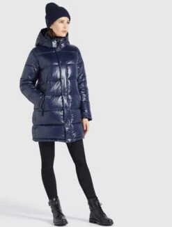 Khujo Wencke ShinyCappotto InvernaleDunkelblau Glänzend Donna Cappotti KH121U0YZ-K11 -Khujo Negozio di alimentari b859678191184625a80a44bb729aea23