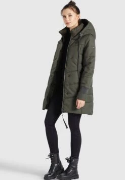 Khujo Elva StructuredCappotto InvernaleDunkeloliv Donna Cappotti KH121U110-N11 -Khujo Negozio di alimentari bb899b22009f4c83a877ff2432314073