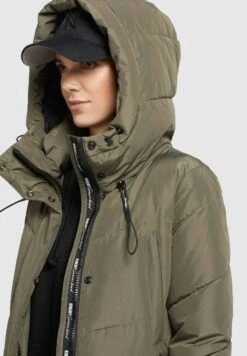 Khujo ElvitaCappotto InvernaleKhaki Grün Donna Cappotti KH121U14I-N11 -Khujo Negozio di alimentari c33afbe709a544eabd51fa781dffd473