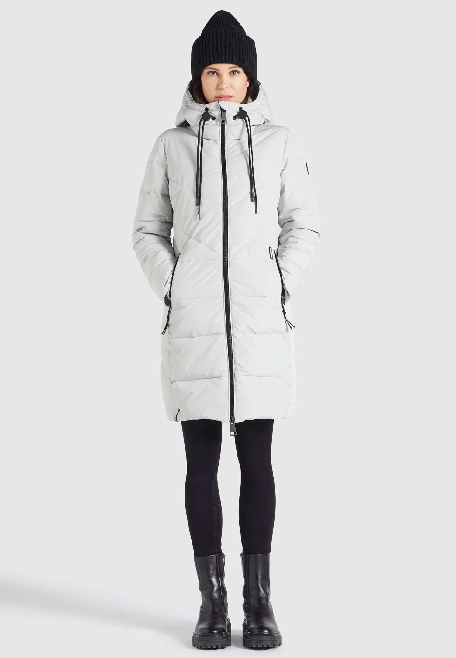 Khujo Elessa2Cappotto InvernaleHellgrau Donna Cappotti KH121U103-C11 2 Khujo Elessa2Cappotto InvernaleHellgrau Donna Cappotti KH121U103-C11 - immagine 2