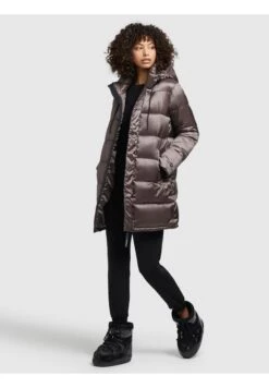 Khujo Word SatinCappotto InvernaleTaupe Donna Cappotti KH121U157-B11 -Khujo Negozio di alimentari dc4962fe1c4d4fdab5915056fa0b9dce