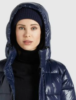 Khujo Wencke ShinyCappotto InvernaleDunkelblau Glänzend Donna Cappotti KH121U0YZ-K11 -Khujo Negozio di alimentari ddbcdd27b992405b9919ff58b495a584