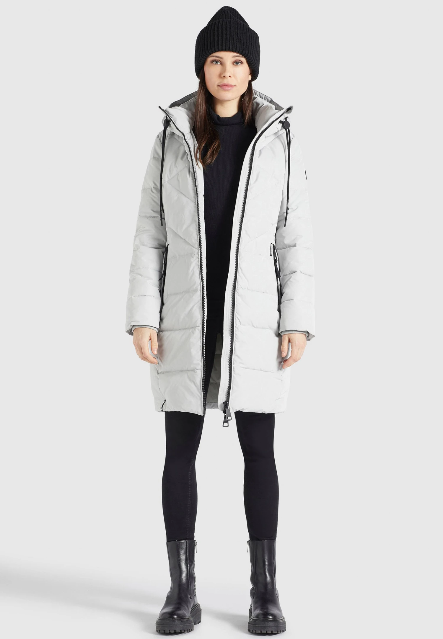 Khujo Elessa2Cappotto InvernaleHellgrau Donna Cappotti KH121U103-C11 6 Khujo Elessa2Cappotto InvernaleHellgrau Donna Cappotti KH121U103-C11 - immagine 6