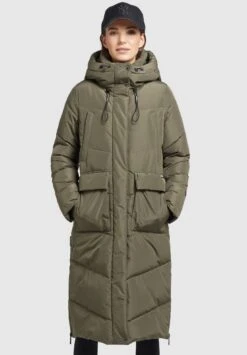 Khujo ElvitaCappotto InvernaleKhaki Grün Donna Cappotti KH121U14I-N11