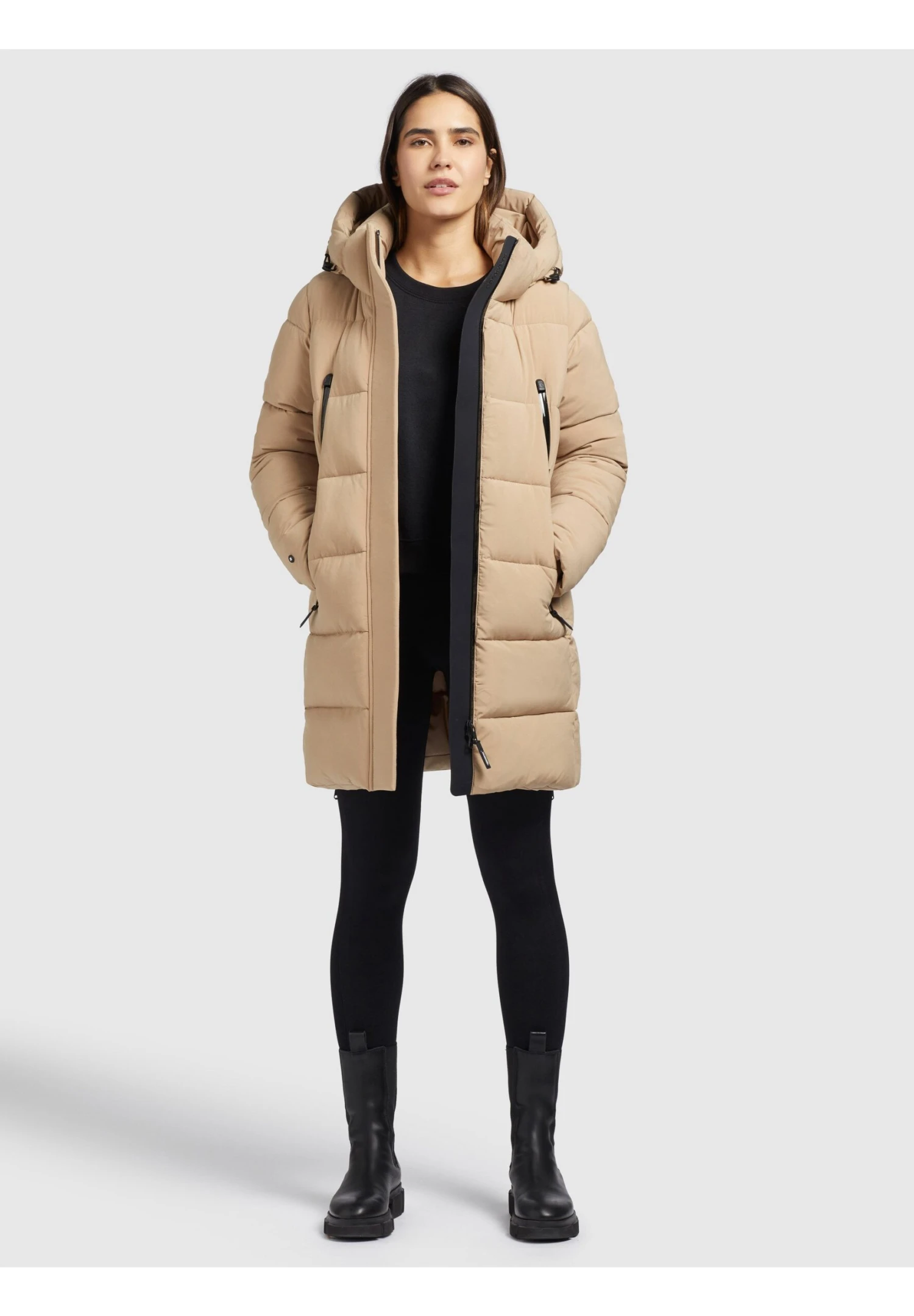 Khujo Cardi MattCappotto InvernaleBeige Donna Cappotti KH121U1AT-B11 2 Khujo Cardi MattCappotto InvernaleBeige Donna Cappotti KH121U1AT-B11 - immagine 2