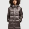 Khujo Word SatinCappotto InvernaleTaupe Donna Cappotti KH121U157-B11